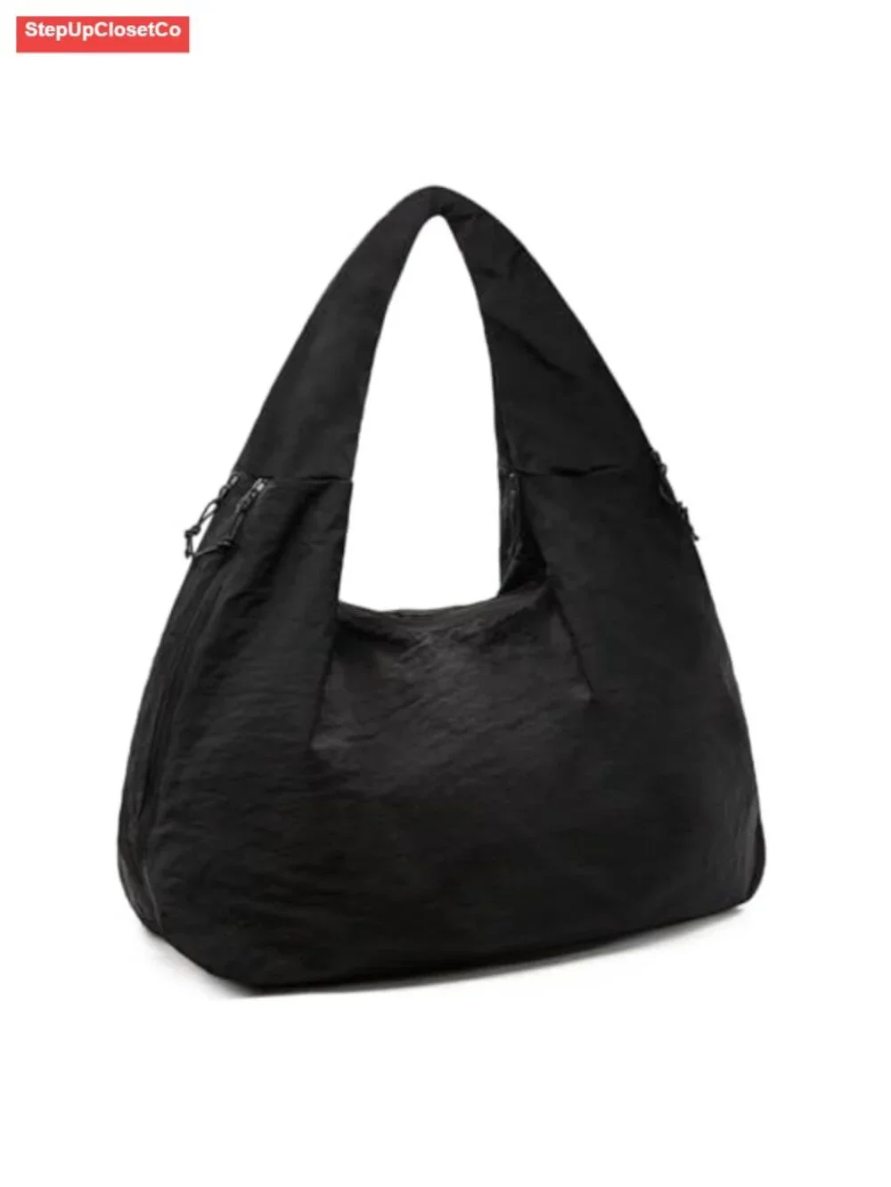 Slouchy Nylon Hobo Shoulder Bag for Women Lightweight Travel Tote
